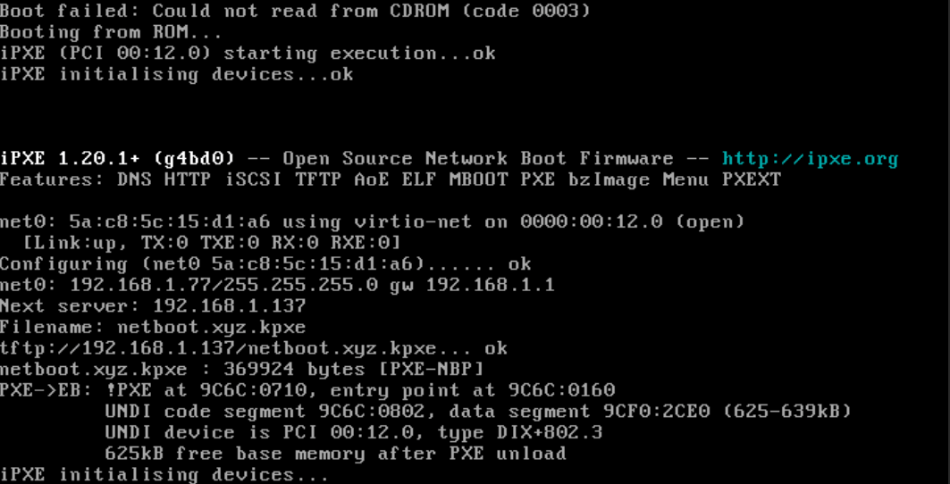 Amorçage PXE